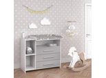 Vicco Fasciatoio Oskar, 113 X 100 Cm, Grigio/Bianco