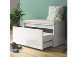 Vicco Panca Scarpiera Da Ingresso Iker, 80 X 45 Cm, Bianco