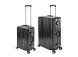 Set Di 2 Valigie, Bagaglio A Mano, Valigia L, Trolley In Policarbonato Rigido In Alluminio Travelhouse London Set Di 2 Valigie S, L, Nero
