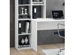 Vicco Scrivania Con Ripiani Mara, 166.8 X 59 Cm, Bianco