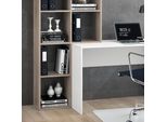 Vicco Scrivania Con Ripiani Mara, 59 X 166.8 Cm, Sonoma/Bianco