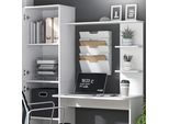 Vicco Scrivania Con Ripiani Tessa, 122.9 X 52 Cm, Bianco