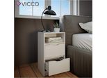 Vicco Comodini Camera Da Letto Ruben, 38 X 66.6 Cm, Bianco
