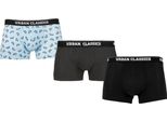 Urban Classics Uomo Boxer 3-Pack Melone Aop+Cha+Blk - M