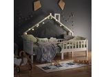 Vitalispa Letto Montessori Bambini Noemi, 90X200 Cm Con Materasso, Bianco