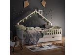 Vitalispa Letto Montessori Bambini Noemi, 90X200 Cm Con 2 Cassetti, Bianco