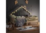 Vitalispa Letto Montessori Bambini Noemi, 90X200 Cm Con Materasso, Legno Naturale