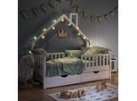 Vitalispa Letto Montessori Bambini Noemi, 80X160 Cm Con 2 Cassetti, Bianco