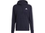 Felpa Con Cappuccio Adidas Da Uomo Con Design A 3 Strisce, Taglia:M, Colore:Blu