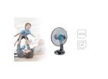 Ventilatore Da Tavolo Mpm MWP-16/C, Velocità 3, 40 W, Oscillazione, Diametro 34,5 Cm, Nero