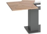 Vicco Tavolo Da Pranzo Allungabile Dix, 140 X 90 Cm, Antracite/Quercia Dorata
