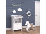 Vicco Fasciatoio Leo, 60 X 103 Cm Con Cassetto, Bianco