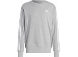 Adidas Essentials Felpa French Terry 3-Stripes Uomo Grigio M