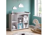 Vicco Fasciatoio Oskar, 113 X 100 Cm Con Ripiani Aperti, Bianco