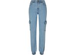 Urban Classics Donna - Jeans Cargo In Denim Elasticizzato - W34