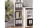 Vicco Scaffale Ludus, 142.5 X 36.2 Cm Con 2 Scatole Pieghevoli Opt.3, Bianco