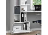 Vicco Scrivania Con Ripiani Tomy, 150 X 59.3 Cm, Bianco