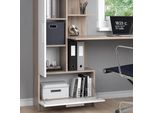 Vicco Scrivania Con Ripiani Tomy, 150 X 59 Cm, Sonoma/Bianco