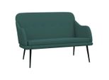 Vidaxl Panca Verde Scuro 110X76X80 Cm Tessuto