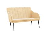 Vidaxl Panca Crema 110X76X80 Cm In Velluto
