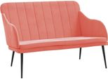 Vidaxl Panca Rosa 110X76X80 Cm In Velluto