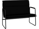 Panca Nera 100X64X80 Cm In Pelle Finta