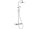 Mexen Axis Set Doccia Esterno Con Soffione E Miscelatore, Cromato/Bianco - 78112-20