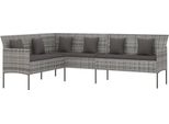 Vidaxl Divano Da Giardino A L Con Cuscini In Poly Rattan Grigio
