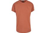 Urban Classics - Shaped Long Turnup Tee Terracotta - M