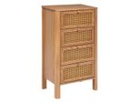 Cassettiera "Tiria"" Impiallacciata Frassino - 55X38Cm - 4 Cassetti - Atmosphera CréAteur D'intéRieur"