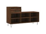 Vidaxl Portascarpe Marrone Look Rovere 102X36X60 Cm Materiale A Base Di Legno