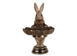 Clayre & Eef Decorazione Ciotola Coniglio 11X9X15 Cm Plastica Marrone