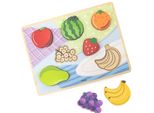 Viga Puzzle Di Legno Montessori Puzzle 2In1 Figure Frutta