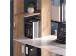 Vicco Scrivania Con Ripiani Tower, 122.2 X 55.2 Cm Con 4 Scomparti, Bianco/Sonoma