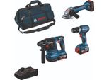 Bosch Professional 0615A5004C Bosch Professional Combo Kit 18V (3) Set Di Trapani A Percussione A Batteria 18,0 V, Con 2 Batterie Ricaricabili