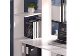 Vicco Scrivania Tower, 122.2 X 55.2 Cm Con 4 Scomparti, Bianco