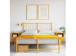 Vidaxl Comodini 2 Pezzi Giallo Senape 36X39X50,5 Cm Acciaio
