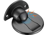 Fermaporta Magnetico In Lega Di Zinco Nero Samoadesivo