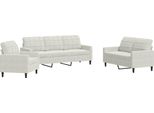 Vidaxl Set Divano 3 Pezzi Con Cuscini In Velluto Crema