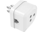 Hama Adattatore Telefonico Spina Tripolare / Presa Tripolare E Presa Jack 6P4C