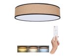 Plafoniera Led Solight WO8004 Brownie 60 W 4200 Lm 3000-6000 K Rattan Con Telecomando
