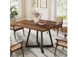 Tavolo Da Pranzo Tribesigns Tavolo Da Cucina Per 4 Persone, Tavolo Da Pranzo Tavolo Da Pranzo Piccolo Con Base In Metallo Design Industriale, Tavolo In Legno Per Sala Da Pranzo, Piatto, Marrone