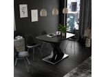 Vicco Tavolo Da Pranzo Chinto, 120 X 80 Cm Estensibile, Nero