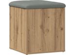 Vidaxl Panca Con Vano Portaoggetti Rovere Artigianale 42X42X45 Cm Materiale A Base Di Legno