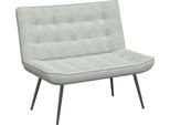 Vidaxl Panca Grigio Chiaro 110X74X84 Cm In Velluto