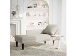 Vidaxl Chaise Longue Con Cuscino E Bracciolo Destro In Velluto Crema