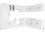 Vidaxl Set Di Mobili Da Cucina Da 14 Pezzi Kalmar In Legno Bianco Lucido