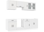 Vidaxl Set Di 8 Mobili Da Cucina Kalmar In Legno Bianco
