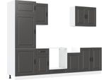 Vidaxl Set Di 7 Mobili Da Cucina Kalmar In Legno Nero