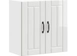 Vidaxl Pensile Da Cucina Lucca Bianco Lucido A Base Di Legno